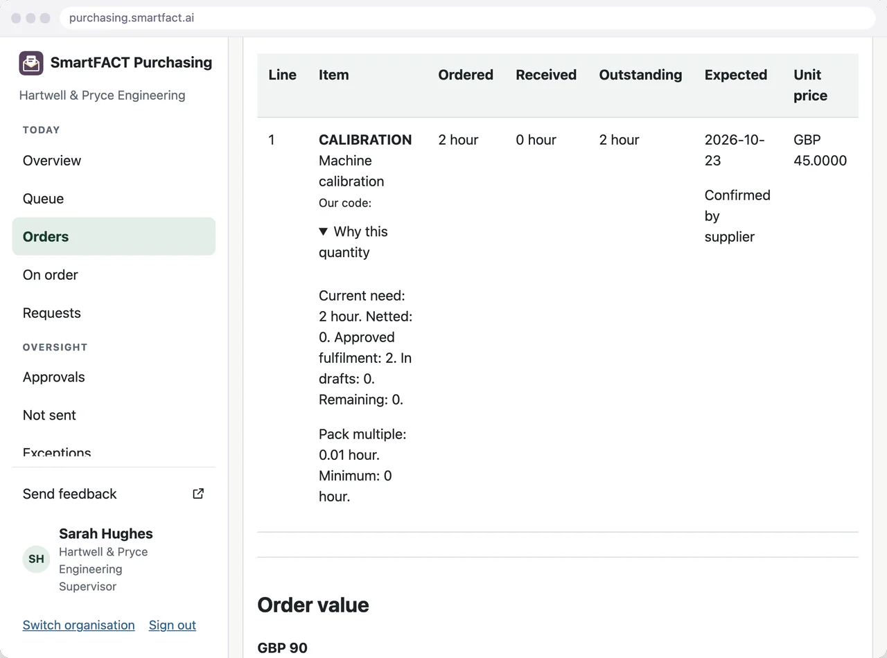 Separate supplier replies from commitments